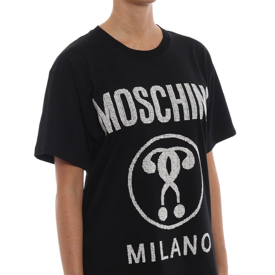 Moschino Milano Double Question Mark-logo Zwart T-shirt - Image 4