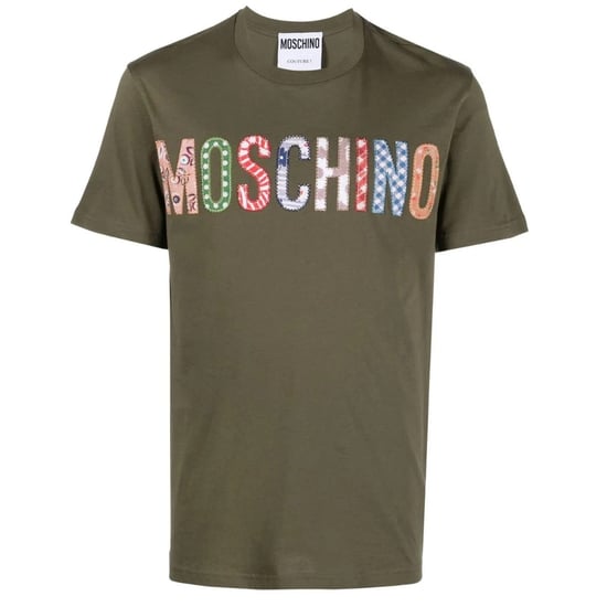 Moschino Bold Geborduurd Veelkleurig Logo Groen T-shirt - Image 1