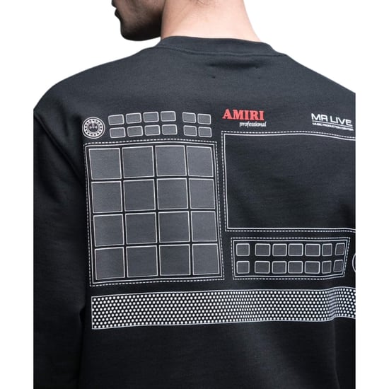 Amiri Drum Machine Zwarte Crewneck Trui - Image 4