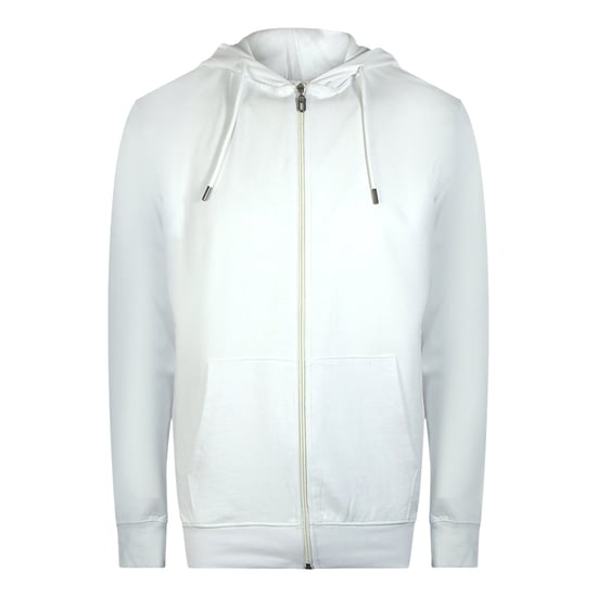 Cavalli Class Opvallende Hoodie Met Bloemenlogo In Off-white Met Rits - Image 1