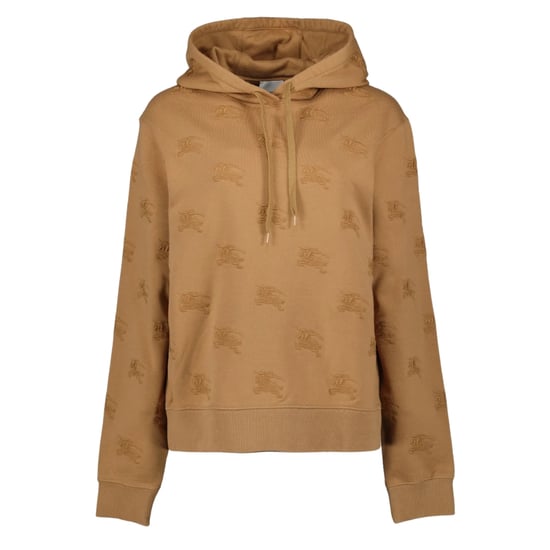 Burberry Logo Geborduurd Trekkoord Hoodie Camel Legacy Bruine Hoodie - Image 1