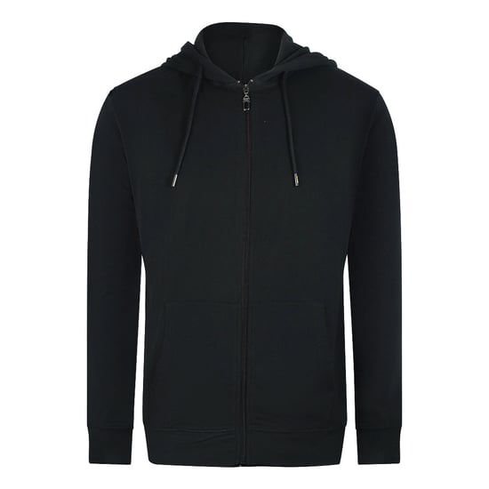 Cavalli Class Traditionele Stijl Luipaardontwerp Zwarte Hoodie Met Ritssluiting - Image 1