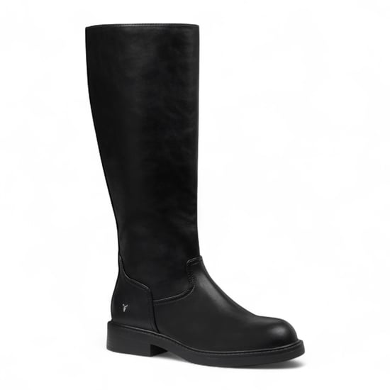 Windsorsmith Dames Zwarte Fuax Leren Kniehoge Laarzen - Zegen - Image 3