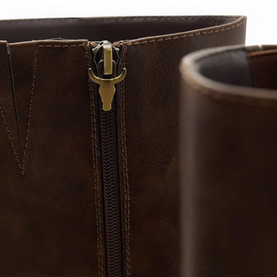 Windsorsmith Dames Oak Brown Kunstleren Kniehoge Platform Hak Laarzen - Niche - Image 6