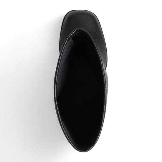 Windsorsmith Dames Zwarte Kniehoge Sokken Platform Goth Hak Laarzen - Survival - Image 5