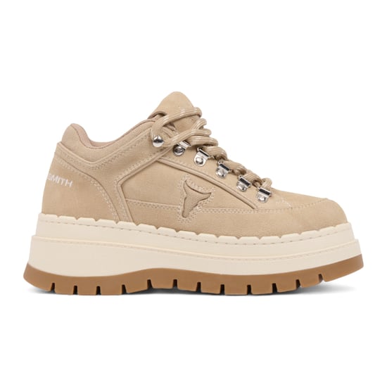 Windsorsmith Dames Sand Brown Suede Chunky Platform Sneakers Trainers - Ultimatum - Image 1