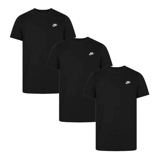 3-pack Nike Sportswear Club T-shirts voor Heren in Zwart - Image 1