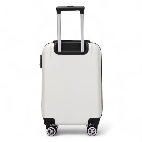 Harde crèmekleurige witte handbagagekoffer, robuuste ABS lichtgewicht bagage, vakantietas - Image 6