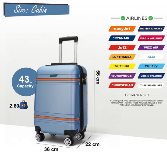 Harde koffer in marineblauw, robuust ABS, lichtgewicht bagage, vakantietas - Image 2