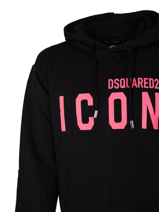 Dsquared2 blouse Icon Hoodie Mannen zwart - Image 3
