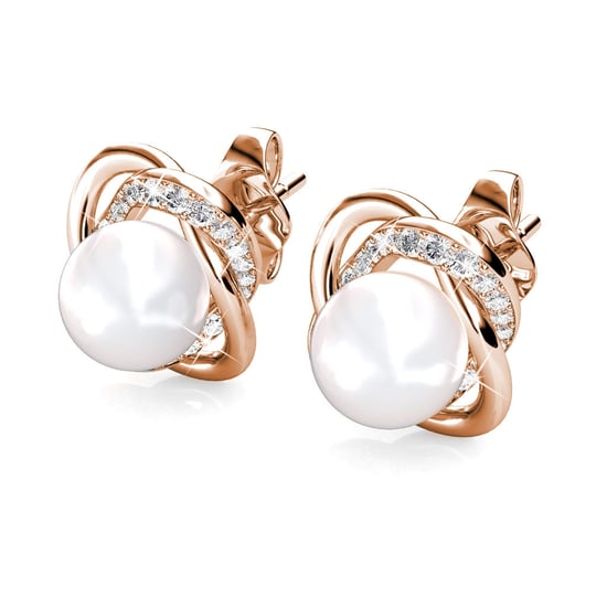 Simply Pearl oorbellen - Roségoud en kristal - Image 2