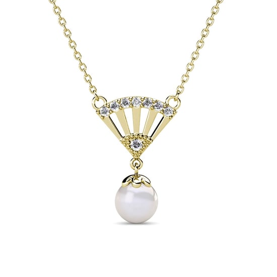 Ingride parel hangers - Goud en kristal - Image 1
