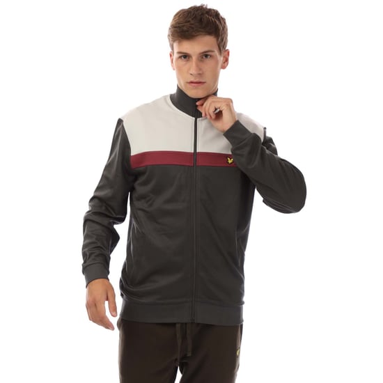 Lyle And Scott Colour Block Track Jacket voor heren in grijs - Image 3