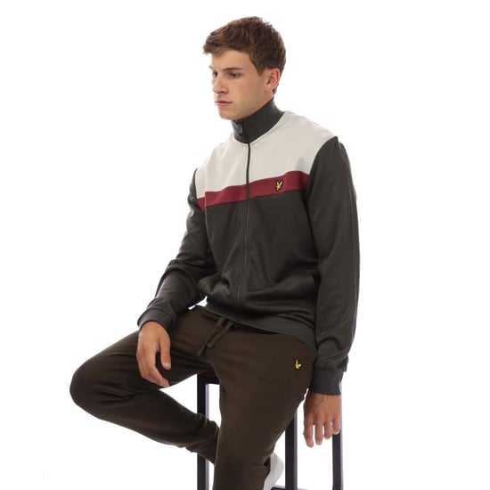 Lyle And Scott Colour Block Track Jacket voor heren in grijs - Image 5