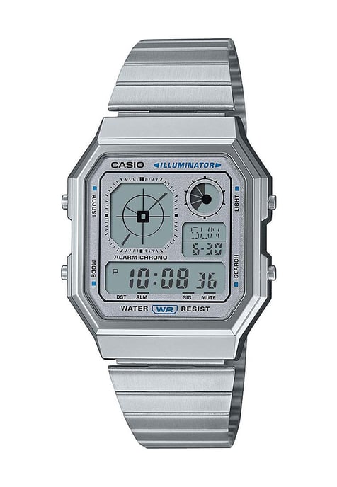 Casio Casio Collection Vintage Unisex Horloge Zilverkleurig A130WE-7AEF - Image 1