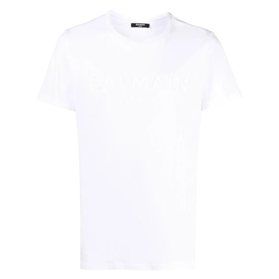 Balmain Paris Reliëflogo Wit T-shirt - Image 1