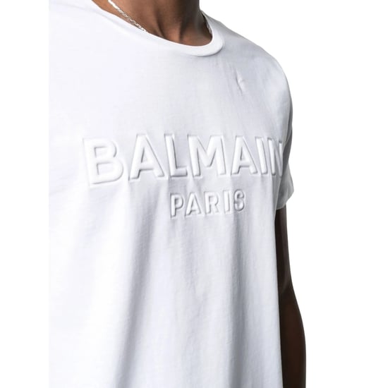 Balmain Paris Reliëflogo Wit T-shirt - Image 4
