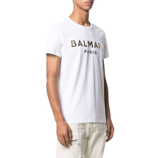 Balmain Paris Gold Foil Logo Wit T-shirt - Image 2