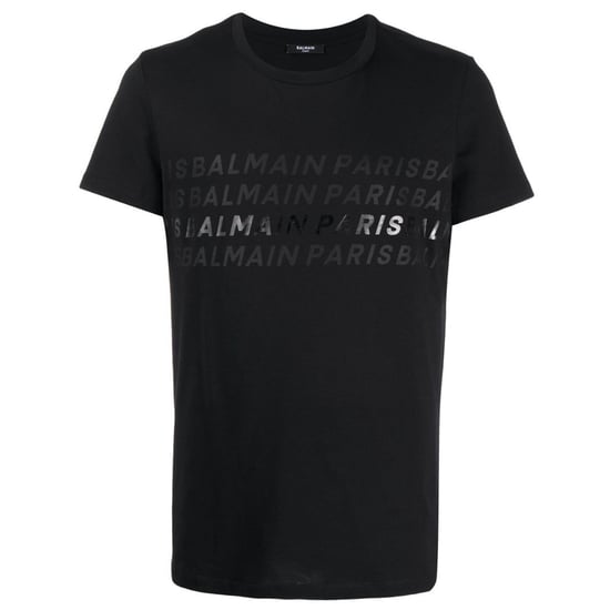 Balmain Paris Multi Logo Zwart T-shirt - Image 1