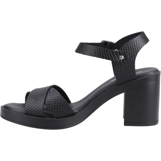 Hush Puppies Georgia Dames Leren Zwart/Slang Sandalen - Image 4