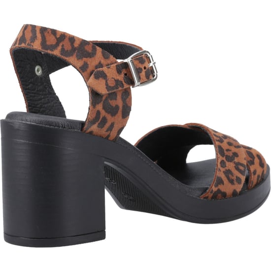 Hush Puppies Georgia Leren Sandalen Met Luipaardprint Voor Dames - Image 2