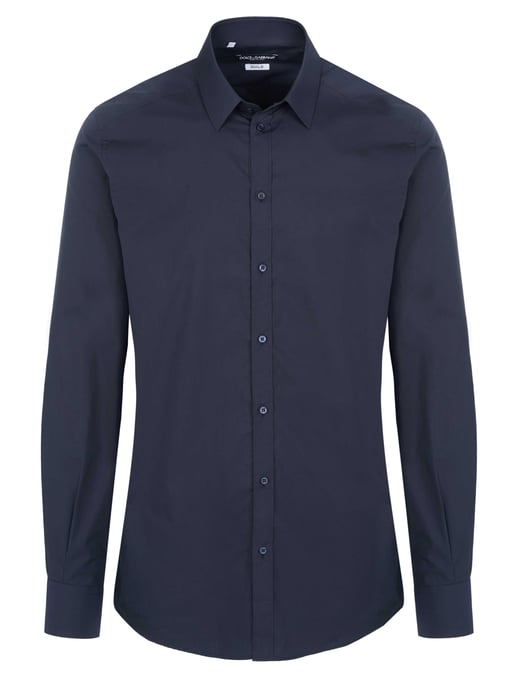 Dolce & Gabbana Gouden Collectie overhemd marineblauw - Image 1