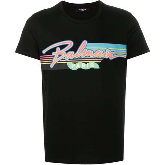 Balmain Paris Retro Logo Zwart T-shirt - Image 1