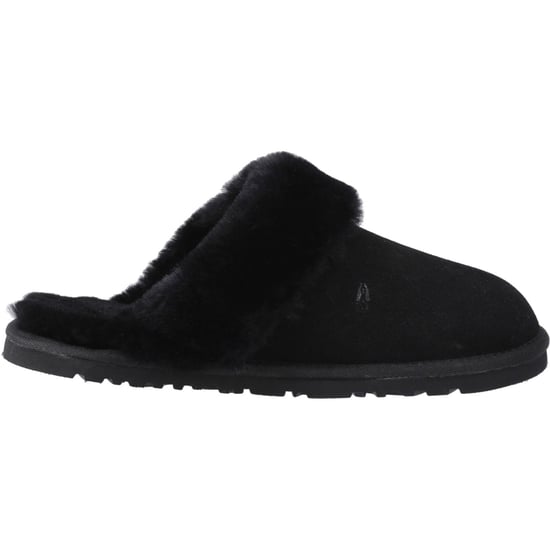 Hush Puppies Samantha Suede Dames Zwarte Pantoffels - Image 5