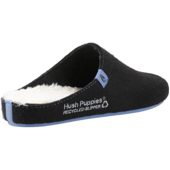 Hush Puppies The Good Slipper 90% Gerecycled Rpet Polyester Heren Zwarte/blauwe Slippers - Image 2