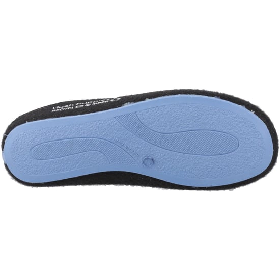 Hush Puppies The Good Slipper 90% Gerecycled Rpet Polyester Heren Zwarte/blauwe Slippers - Image 3