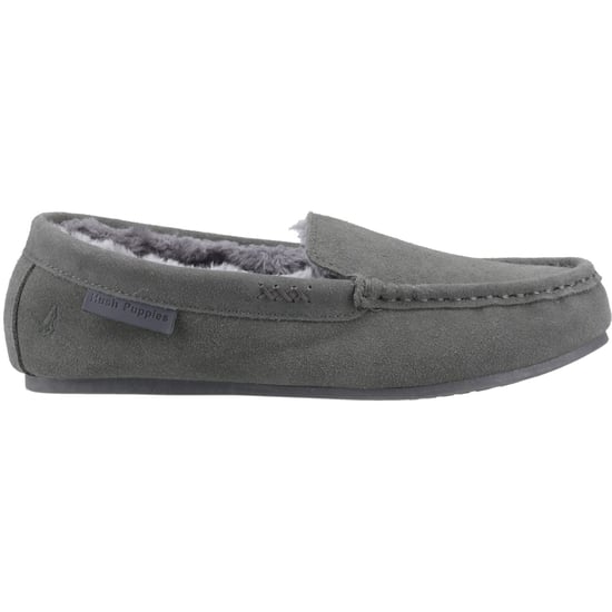 Hush Puppies Annie Mocassin Suède Dames Grijze Slippers - Image 5