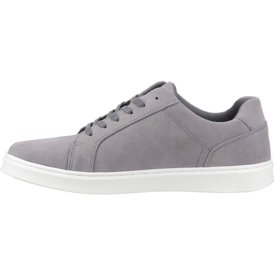 Hush Puppies Madden Heren Sneakers Van Suède In Het Grijs - Image 4