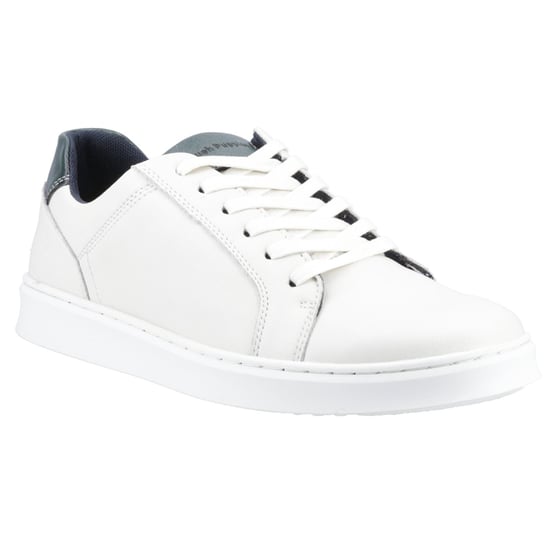 Hush Puppies Madden Leren Witte Sneakers Voor Heren - Image 1