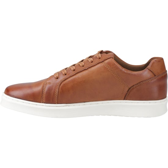 Hush Puppies Madden Heren Sneakers Van Leer In De Kleur Tan - Image 3