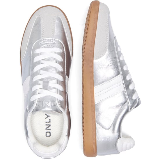 ENKEL Amber Polyester Dames Zilveren Sneakers - Image 3