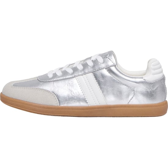 ENKEL Amber Polyester Dames Zilveren Sneakers - Image 4