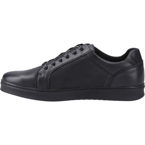 Hush Puppies Madden Leder Heren Zwarte Sneakers - Image 4