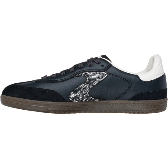 Skechers Hotshot Glanzende Vlekken Dames Zwart/Wit Sneakers - Image 4