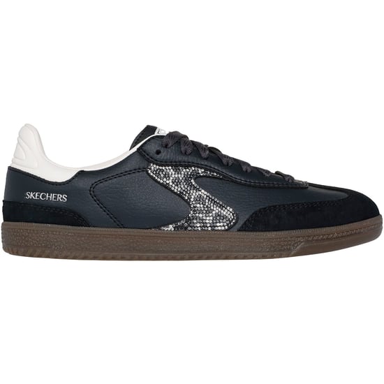 Skechers Hotshot Glanzende Vlekken Dames Zwart/Wit Sneakers - Image 5