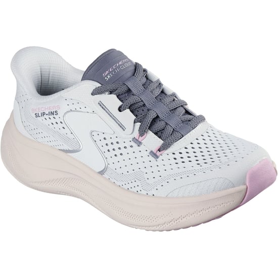 Skechers Skech Cloud Plush Horizon Polyester Dames Wit/Multi Sneakers - Image 1