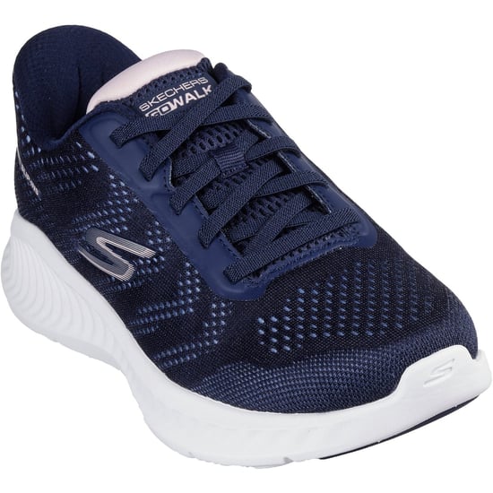 Skechers Go Walk Now Khloe Textiel Dames Marineblauw/witte Sneakers - Image 1