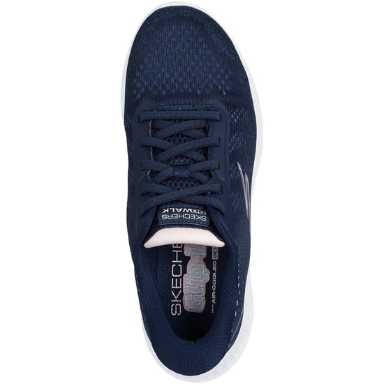 Skechers Go Walk Now Khloe Textiel Dames Marineblauw/witte Sneakers - Image 3
