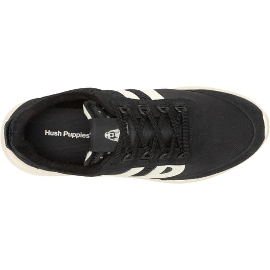 Hush Puppies Seventy8 Retro Runner Heren Sneakers Van Zwart Suède - Image 4