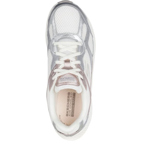 Skechers GO RUN Consistent 2.0 Volt Dames Sneakers Van Leer In Gebroken Wit - Image 3