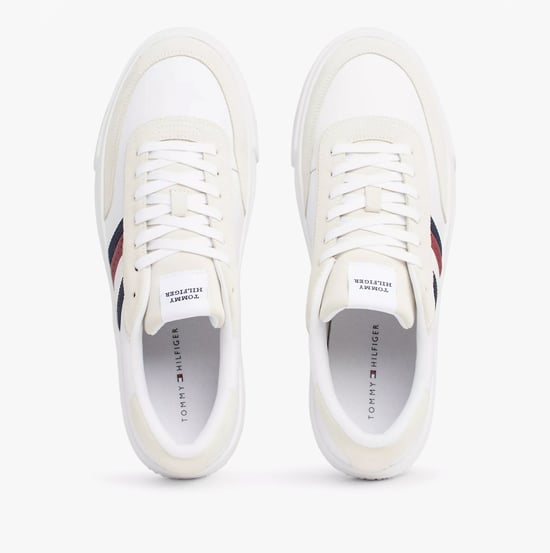 Tommy Hilfiger Cupset Rwb Leren Sneakers voor Heren Wit - Image 5