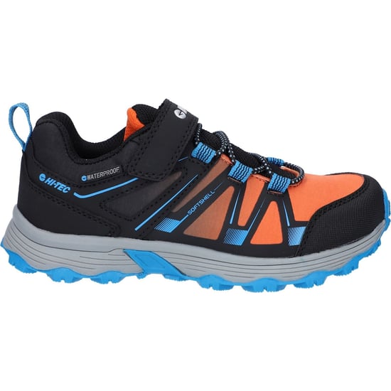 Hi-Tec SCRAPPY LOW WP JR Polyester Zwart/Blauwe Donau/Vlam Wandelschoenen - Image 5