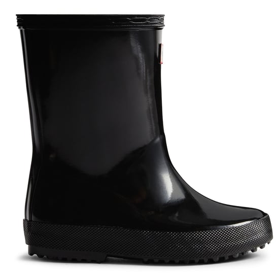 Hunter Kids First Gloss Rubberen Zwarte Regenlaarzen - Image 4