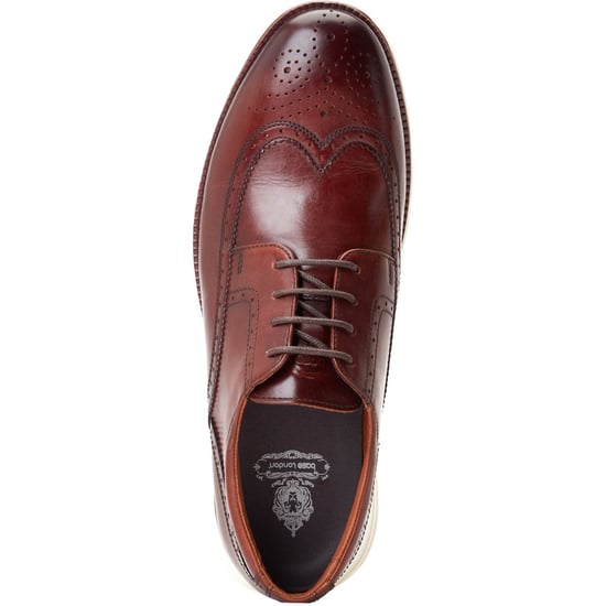 Base London Flight Leren Heren Bruine Brogues Schoenen - Image 4