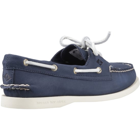 Sperry Authentic 2 Eye Dames Bootschoenen Van Leer In Marineblauw - Image 2