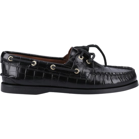 Sperry Authentic 2 Eye Dames Bootschoenen Van Zwart Leer - Image 5